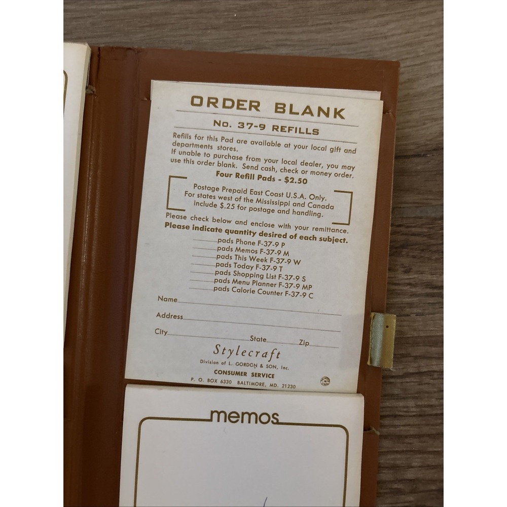 Vintage 1960's Light Brown Bird Appointments Phone Messages Memos Pads - Picture 3 of 9